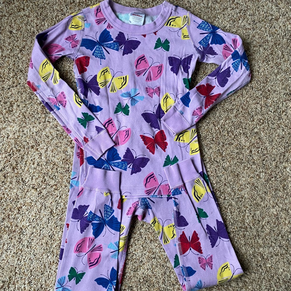 Hanna andersson butterfly pjs 6-7 110cm